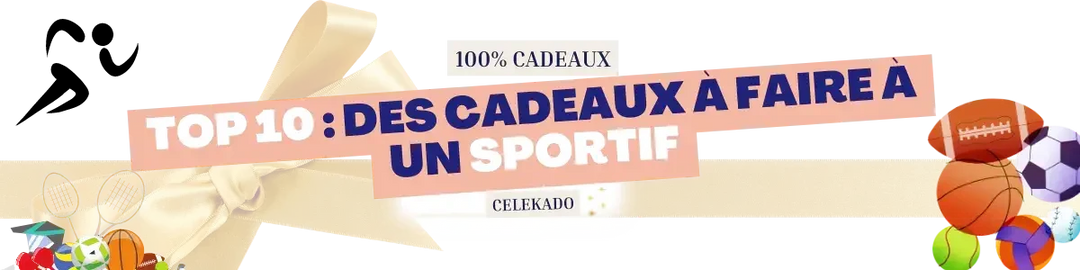 Bannière des cadeaux pour sportifs