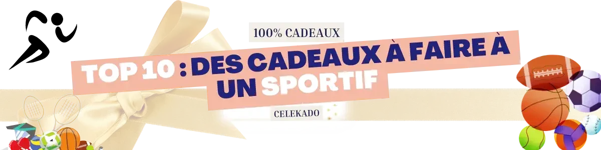 Bannière des cadeaux pour sportifs