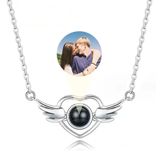 Collier Coeur Personnalisé Photo Argent