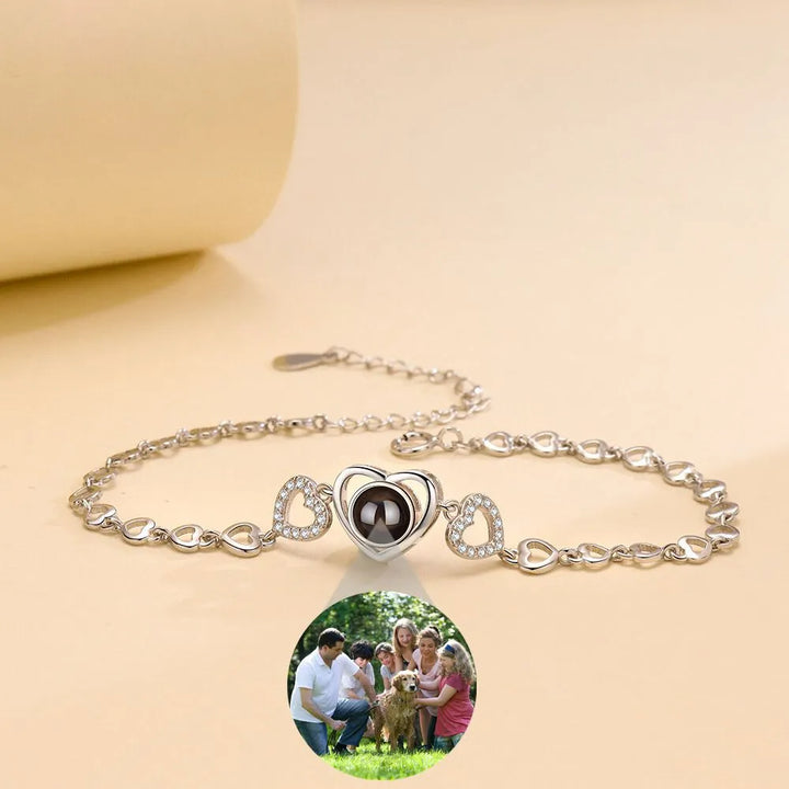 Bracelet avec Photo à l'intérieur Argent