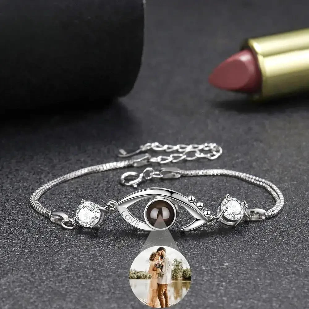 Bracelet Photo a l'Intérieur Argent