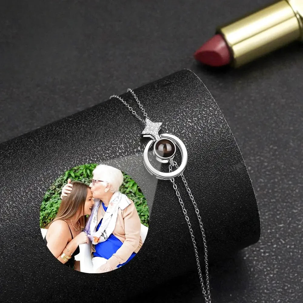 Bracelet avec Photo Personnalisé Argent