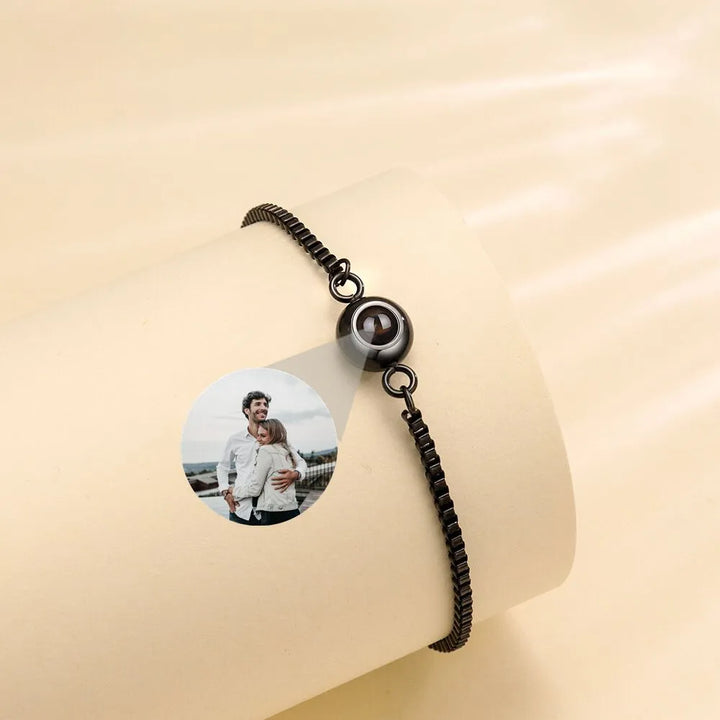 Bracelet Homme Personnalisé Photo Noir