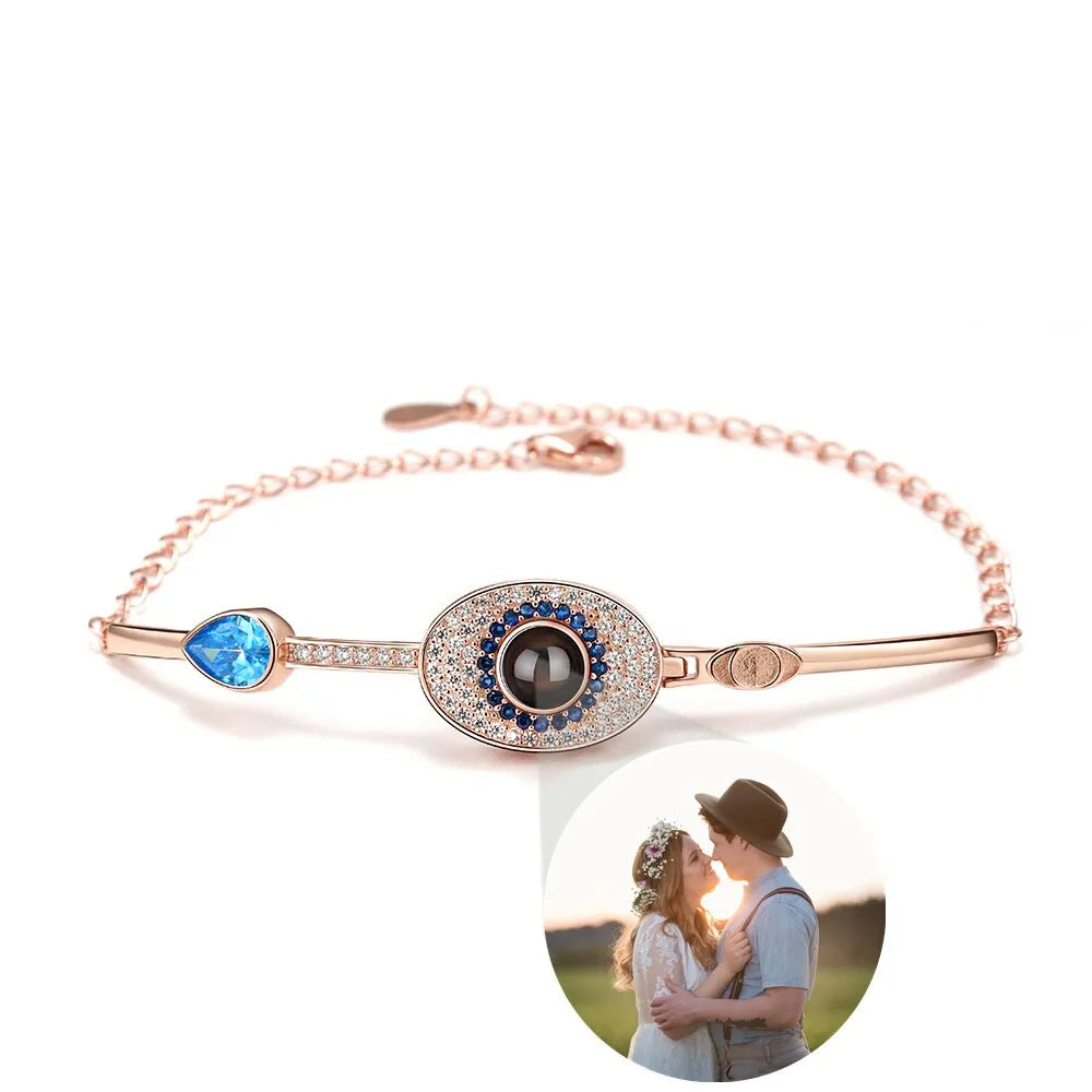 Bracelet Souvenir Photo Or Rose