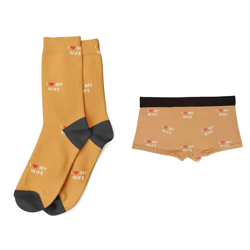 Chaussettes et Caleçon Personnalisés Orange