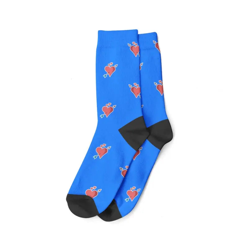 Chaussettes Imprimées avec Photos Bleu