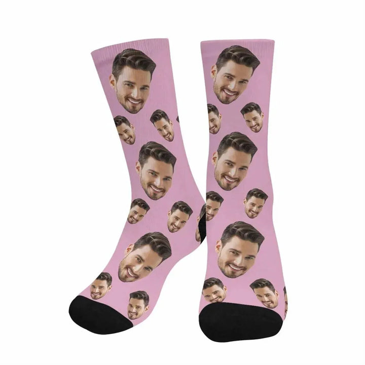 Chaussettes Têtes Personnalisées Rose