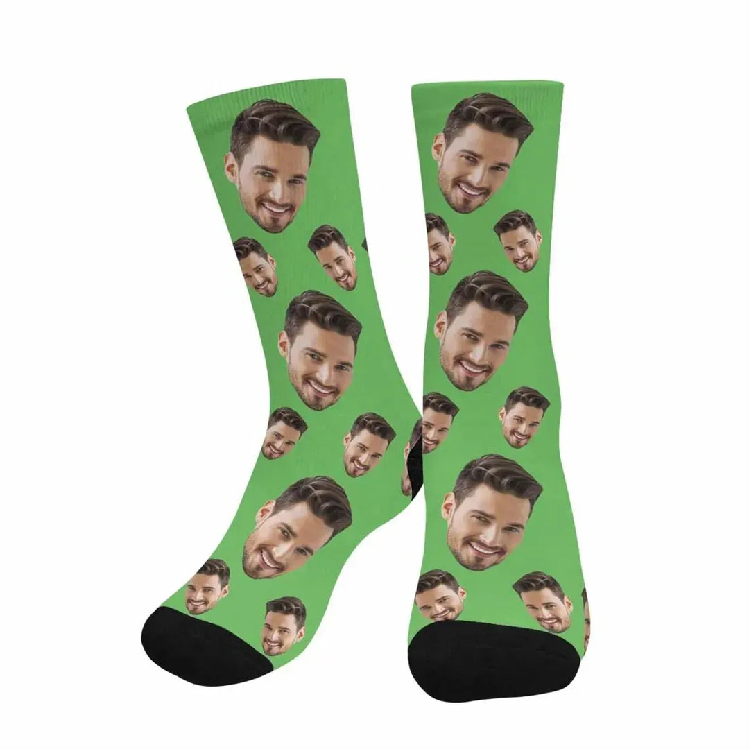 Chaussettes Têtes Personnalisées Vert