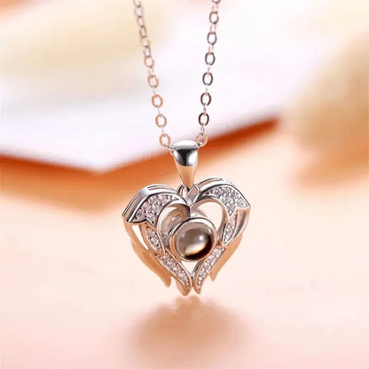 Collier Coeur avec Photo Dedans Or Rose