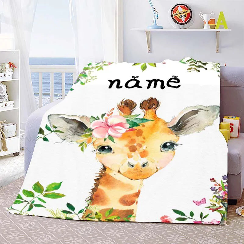 Couverture Bébé Personnalisée Girafe