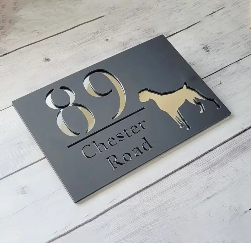 Plaque Chiffre Maison Chien