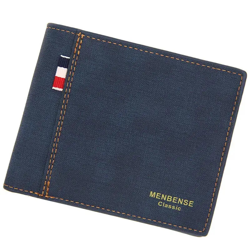 Portefeuille Cuir Personnalisable Bleu